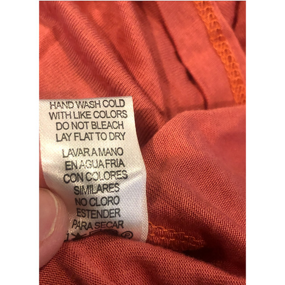 NWT Charlotte Russe Heart Hips Coral Pink‎ Off the Shoulders Ruffle Sleeve top - Picture 6 of 6